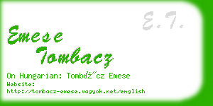 emese tombacz business card